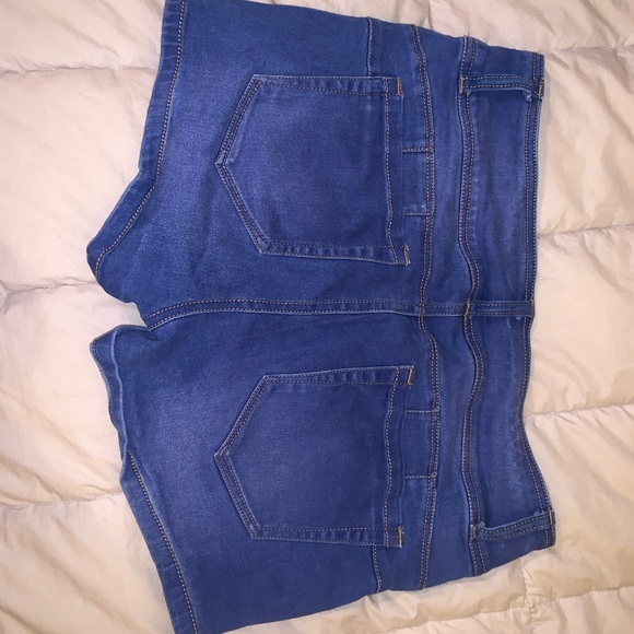 Fun Blue High Rise Jean Shorts - Picture 2 of 2